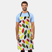 Verkleurd Autumn Leaf-patroon Schort (Gedragen)