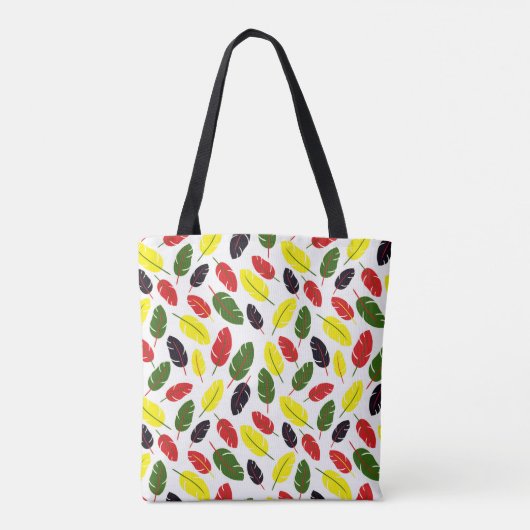 Verkleurd Autumn Leaf-patroon Tote Bag (Achterkant)