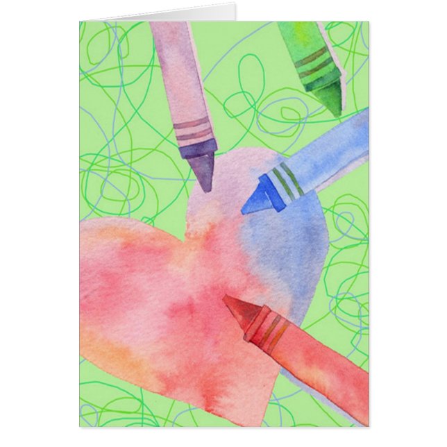 Verkleurd hart - Noteer Kaart (Voorkant)