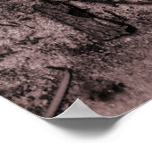 Verkleurd leder op zwarte en witte foto poster (Hoek)