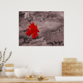 Verkleurd leder op zwarte en witte foto poster (Keuken)