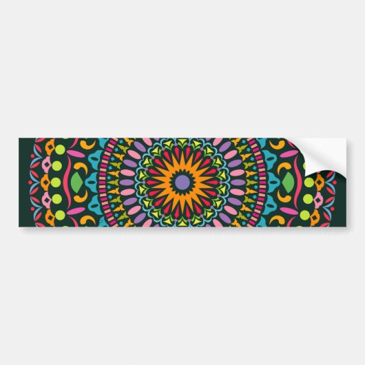 Verkleurd Mandala 29_06 DZY Bumpersticker (Voorkant)