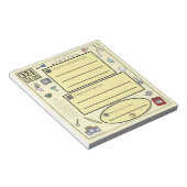 Verkleurd om lijst voor bakken en kookplaten te do notitieblok (Schuin)