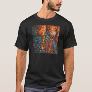 Verkleurd Paisley-patroon T-shirt