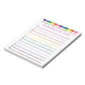 Verkleurd potlood om Lijst te doen personaliseren Notitieblok (Linkerzijde)