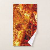 Verkleurd tot koraalcarnavalmasker bad handdoek (Handdoek)