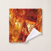 Verkleurd tot koraalcarnavalmasker bad handdoek (Wasdoekje)