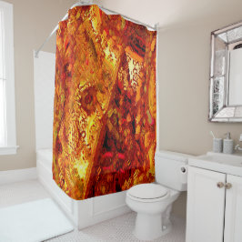 Verkleurd tot koraalcarnavalmasker douchegordijn