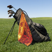 Verkleurd tot koraalcarnavalmasker golfhanddoek (Groen)