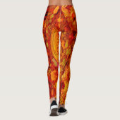 Verkleurd tot koraalcarnavalmasker leggings (Achterkant)