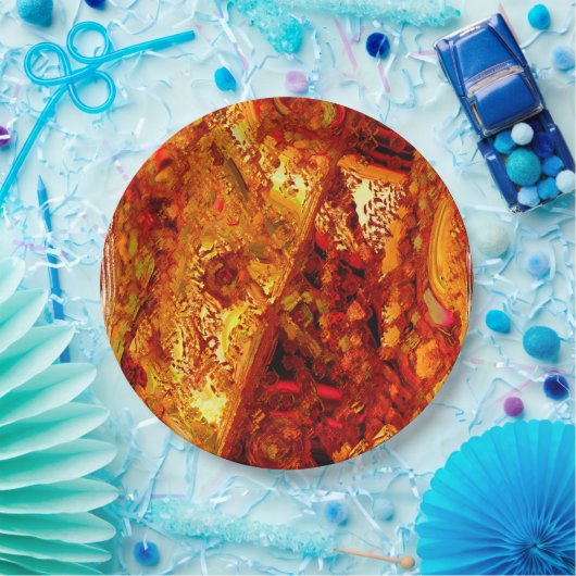 Verkleurd tot koraalcarnavalmasker papieren bordje (Feest)