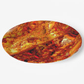 Verkleurd tot koraalcarnavalmasker papieren bordje (Gekanteld)