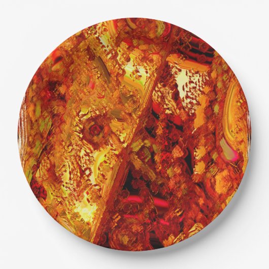 Verkleurd tot koraalcarnavalmasker papieren bordje (Voorkant)