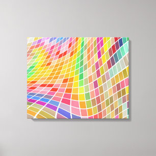 Verkleurd vierkant, kunstmatig , vervloekt canvas afdruk