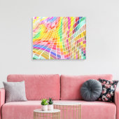 Verkleurd vierkant, kunstmatig , vervloekt canvas afdruk (Insitu (Woonkamer))