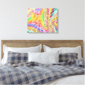 Verkleurd vierkant, kunstmatig , vervloekt canvas afdruk (Insitu (Slaapkamer))