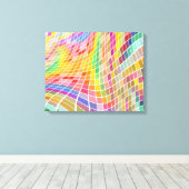 Verkleurd vierkant, kunstmatig , vervloekt canvas afdruk (Insitu (Houten vloer))