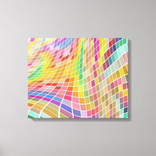 Verkleurd vierkant, kunstmatig , vervloekt canvas afdruk (Voorkant)
