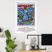 Verkleurd wat kanker niet kan doen Engel Poster af (Thuiskantoor)