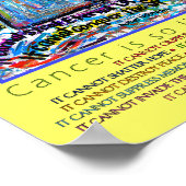 Verkleurd wat kanker niet kan doen Engel Poster af (Hoek)