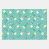 Verkleurde 1e verjaardag kaarsen op papier met onm inpakpapier vel (Voorkant 2)