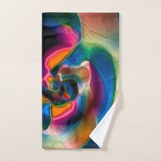 Verkleurde abstracte verdraaide lijnen in lichtscu bad handdoek (Handdoek)