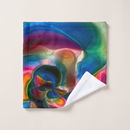 Verkleurde abstracte verdraaide lijnen in lichtscu bad handdoek (Wasdoekje)