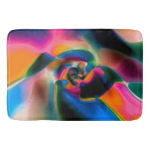 Verkleurde abstracte verdraaide lijnen in lichtscu badmat (Voorkant)