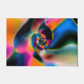 Verkleurde abstracte verdraaide lijnen in lichtscu deurmat (Voorkant)
