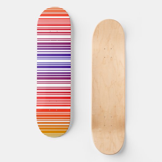 Verkleurde barcode Skateboard Deck (Voorkant)