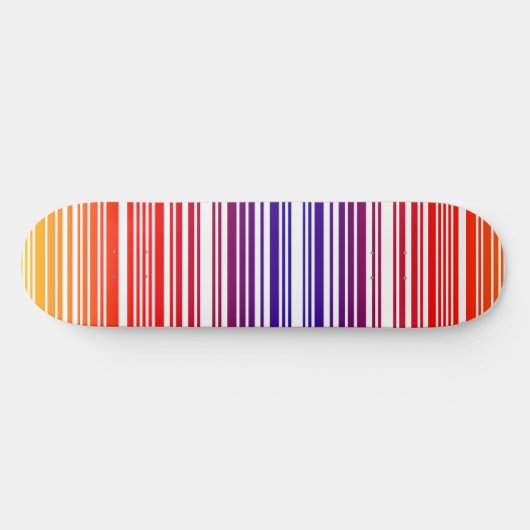 Verkleurde barcode Skateboard Deck (Horizontaal)