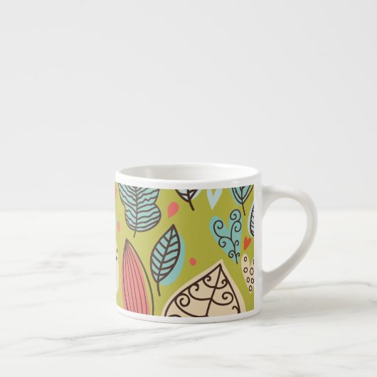 Verkleurde bladeren espresso kop (Rechts)