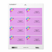 Verkleurde blokken labels (Full Sheet)