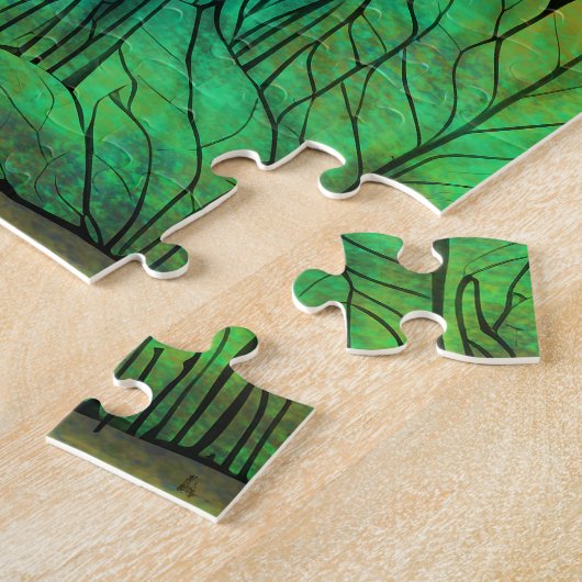 Verkleurde Chameleon op pagina Forrest-kleurboek Legpuzzel (Zijkant)