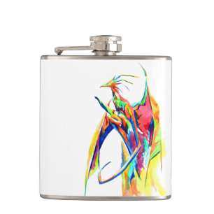 Verkleurde draak heupfles