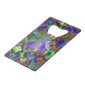 Verkleurde dromen creditkaart flessenopener (Achterkant Gekanteld)