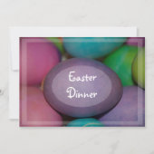 Verkleurde eieren Paasdiner Kaart (Voorkant)