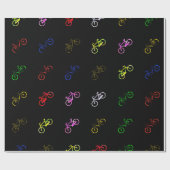 Verkleurde fietsen cadeaupapier (Vlak)
