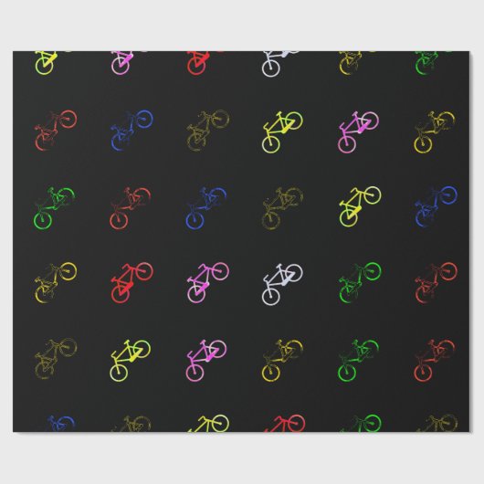 Verkleurde fietsen cadeaupapier (Vlak)