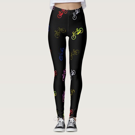 Verkleurde fietsen leggings (Voorkant)