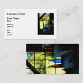 Verkleurde flessen op stappen visitekaartje (Voorkant / Achterkant)