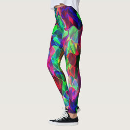 Verkleurde gebogen driehoeken of rimpels, donkerst leggings
