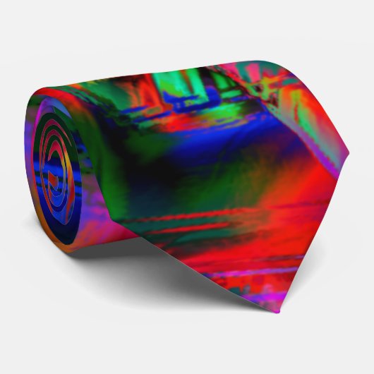 Verkleurde gekleurde vierkanten met 'verkeerde pen stropdas (Opgerold)