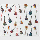 Verkleurde gitaren cadeaupapier (Vlak)