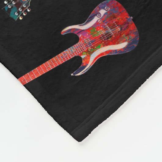 Verkleurde gitaren fleece deken (Hoek)