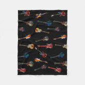 Verkleurde gitaren fleece deken (Voorkant)