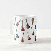 Verkleurde gitaren koffiemok (Voorkant links)