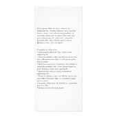 Verkleurde kunsten en kunstwerken, wijn en leder reclamekaart (Achterkant)