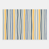 Verkleurde lijnen Papierbladen overvullen Inpakpapier Vel (Voorkant 3)