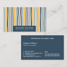 Verkleurde lijnen Stijlvol Trendy Modern Business Visitekaartje